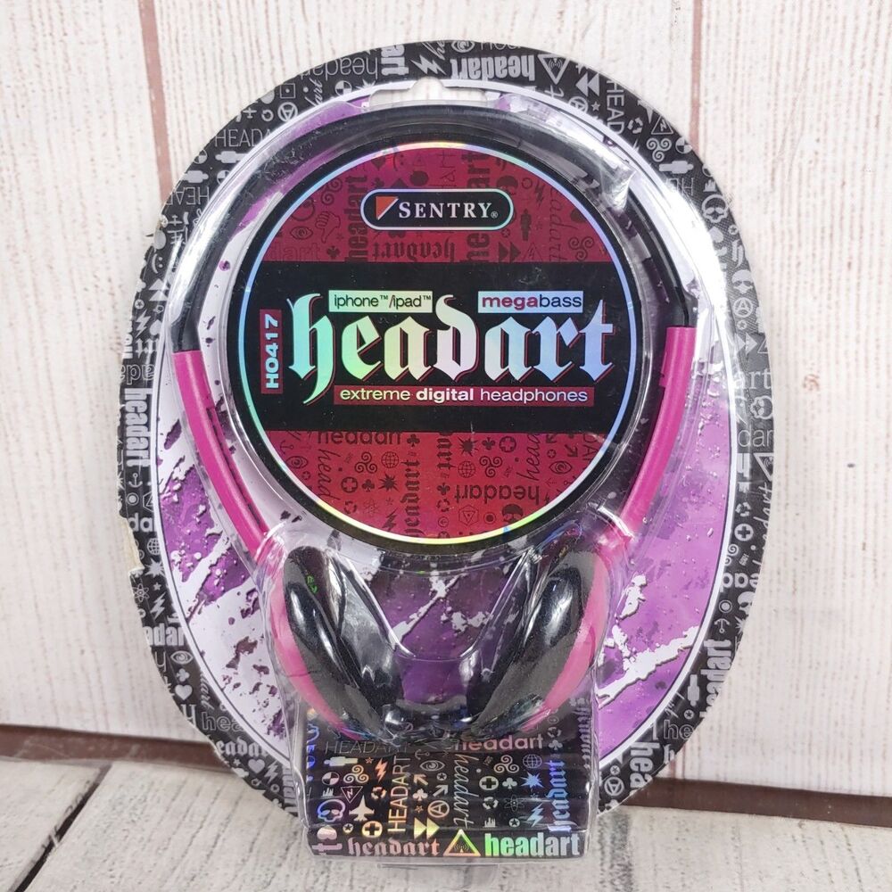 NEW - Sentry HO417 Wired Headart Headphone - PINK - Extreme Digital Y2K iPod
